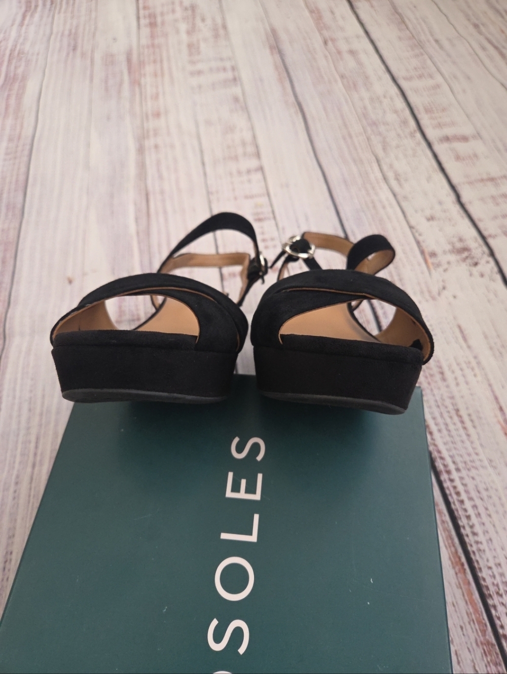 Aerosoles Cosmos Women's Suede Platform Sandals size 7.5 Comfort Shoes EUC - Picture 7 of 9